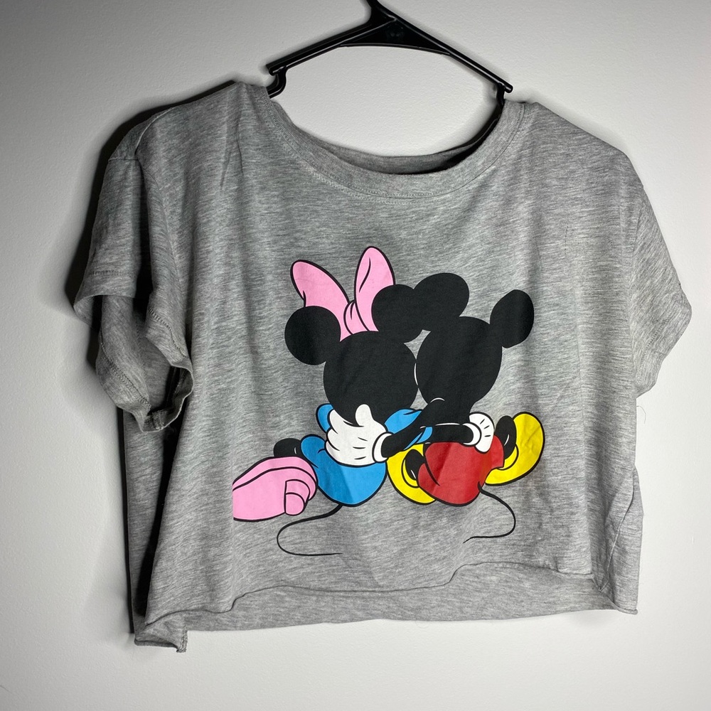 Mickey and Minnie Mouse cropped shirt